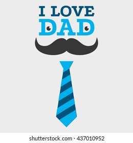 I love dad - Father's Day Vector Element
