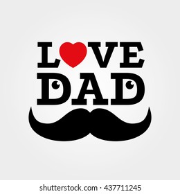 Love Dad Father's Day Vector Element