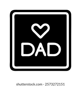 Love Dad Icon. Concept of Father's Day, family, and love.