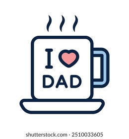 I love dad icon design, father day vector, ready for premium use