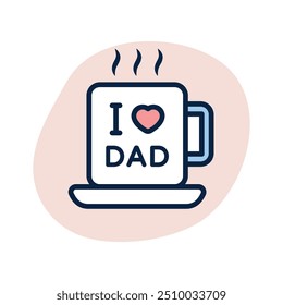 I love dad icon design, father day vector, ready for premium use