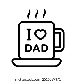 I love dad icon design, father day vector, ready for premium use