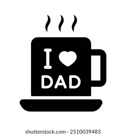 I love dad icon design, father day vector, ready for premium use