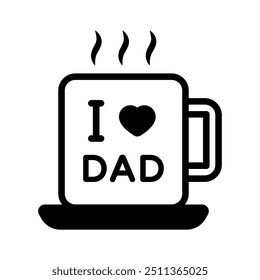 I love dad icon design, father day vector, ready for premium use