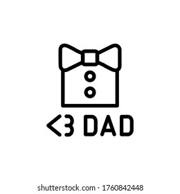 Love DAD, shirt icon. Simple line, outline vector elements of cultural activities icons for ui and ux, website or mobile application