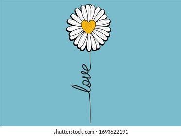 love daisy lettering design