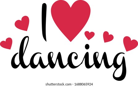 I love Dancing Vector Illustration
