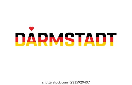 I love Darmstadt, Typographic Design, Flag of Germany corporate in Darmstadt, Darmstadt, Darmstadt Vector, Love, Vector, Flag of Germany, I love Germany