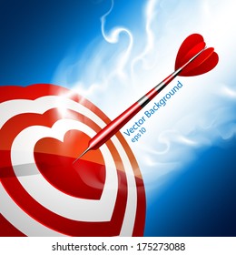 Love darts - vector illustration