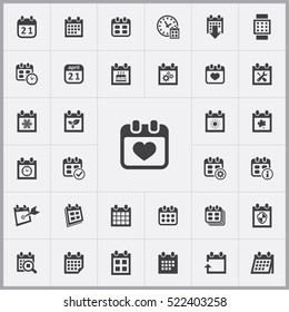 love date icon. calendar icons universal set for web and mobile