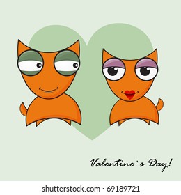 Love date of two foxes