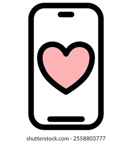 Love dating app - clean and modern valentines day icon.