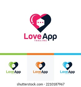 Love Dating App Logo Icon Vector Isolated