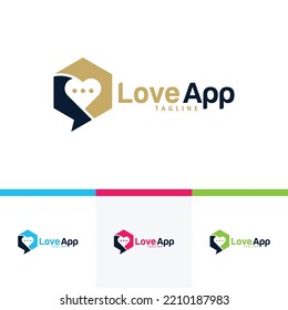 Love Dating App Logo Icon Vector Isolated