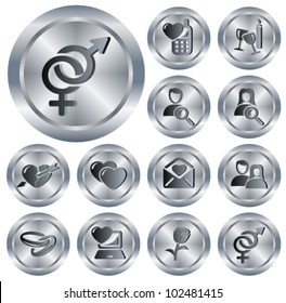 Love and dating button set