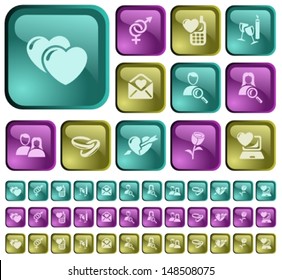 Love and dating button set