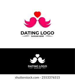 amor namoro coração logotipo vetor