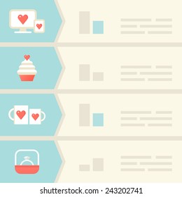 Love, Dating, Relations Infographic Elements