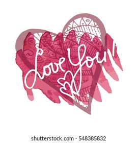 Love Day illustration. Kiss. Love you. 