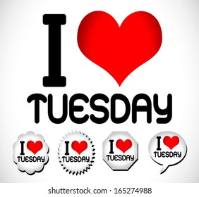 I Love  The Days of the Week  Sunday , Monday , Tuesday , Wednesday  , Thursday  , Friday  , Saturday ,