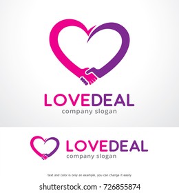 Love Deal Logo Template Design Vector, Emblem, Design Concept, Creative Symbol, Icon
