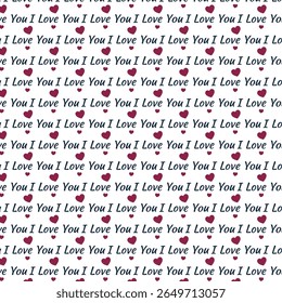 Love Decorative Letters(I love you) and Heart Shape, Design Element, Decorative Lettering, Vector Illustration