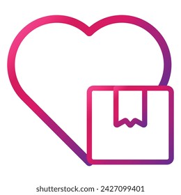 love delivery gradient style icon