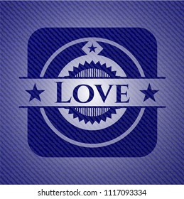 Love denim background