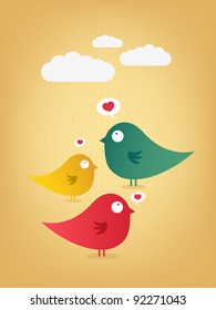 love design with birds