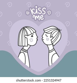 Love design with cartoons design. Wedding card