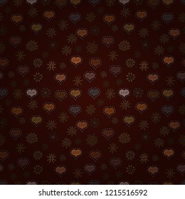 Love design with different elements. Cute and nice little hearts in seamless pattern. Vector illustration. Sketch designed loves heart. To print on tissue paper, to web design.
