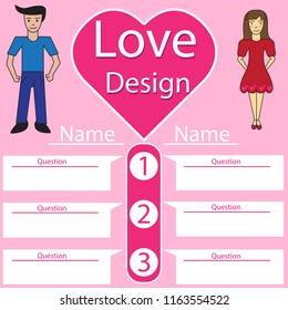 love design game Question woman and man.