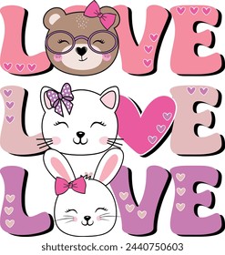 love design for girl cute animals