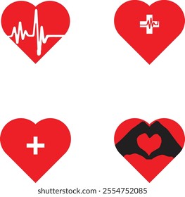 Love design and heart shape vector template