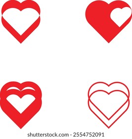 Love design and heart shape vector template
