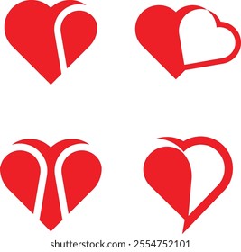 Love design and heart shape vector template