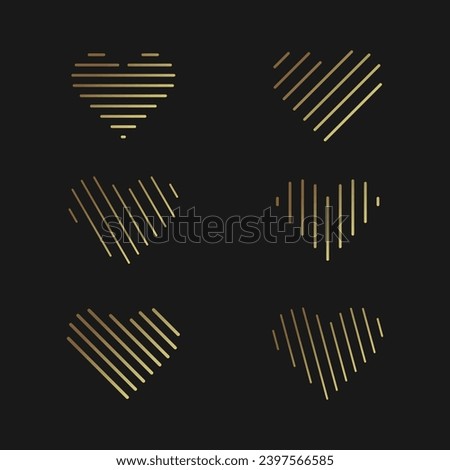 Love design icon template with creative line element concept idea. A professional design for many kinds of business. All elements are fully vector and can be used for both print and web.