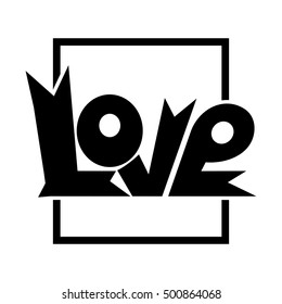 Love the design of the inscription in square frame. Vector illustration