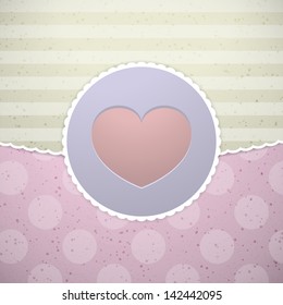 Love design - label with heart