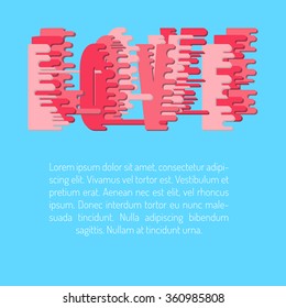 love design over background vector illustration