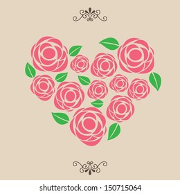 love design over beige background vector illustration 