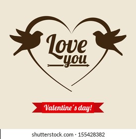 love design over beige background vector illustration 