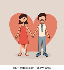 love design over  beige  background vector illustration 