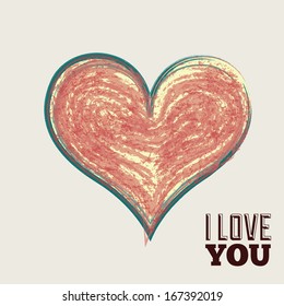 love design over beige  background vector illustration 