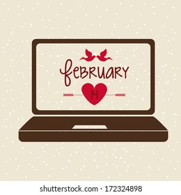 love design over  beige  background vector illustration  