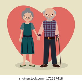 love design over beige  background vector illustration  