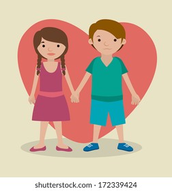 love design over beige   background vector illustration  