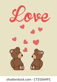 love design over  beige  background vector illustration  
