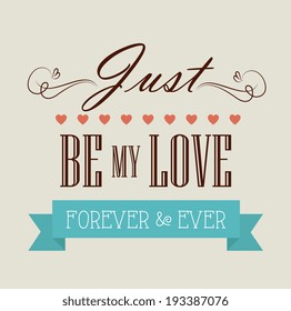 Love design over beige background, vector illustration