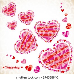 Love design over  beige background, vector illustration